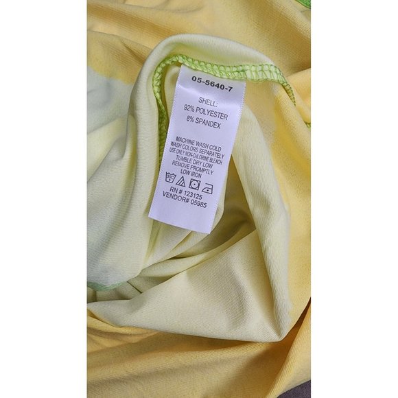 Rare Club Style Size 6 Yellow Green Multicolored Poly/Spandex Summer Nightgown - Picture 10 of 12